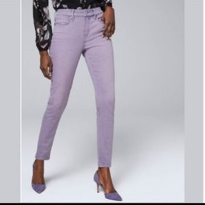 White House Black Market Lilac Purple Skinny Ankle Jeans NWT